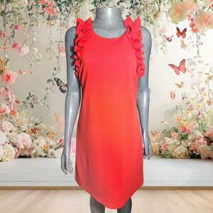 Vince Camuto Women's Orange Mini Sheath Sleeveless Dress Size 10